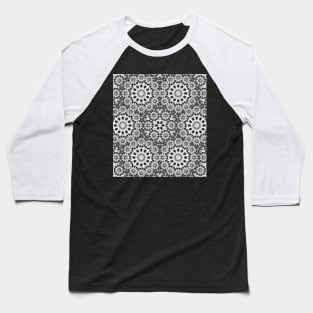 Magical black and white mandala 010 Baseball T-Shirt